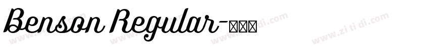 Benson Regular字体转换